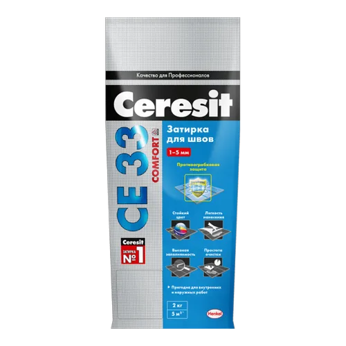 Затирка Ceresit СЕ33 1-6мм, белая, 2кг