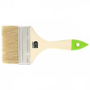Кисть Сибртех плоская,натуральная щетина, деревянная ручка 100мм