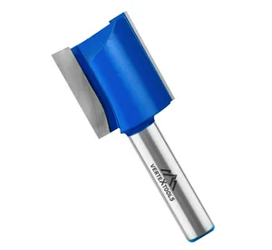 Фреза VERTEX пазовая прямая с двойным лезвием, х-к 8 мм, d-24 мм, h-25.4 мм, l-60.5 мм