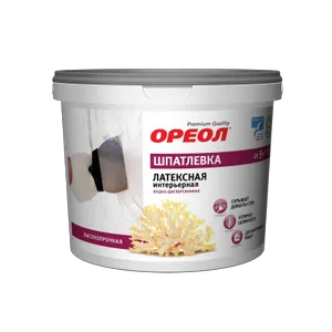 Шпатлевка Ореол интерьерная латексная, для внутренних работ1,5кг