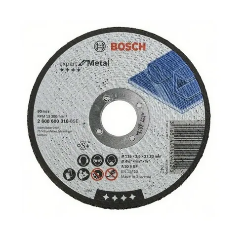 Диск отрезной по металлу BOSCH, 115x2,5мм