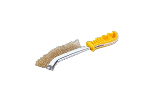 Щетка латунированная с пластиковой ручкой Кратон
