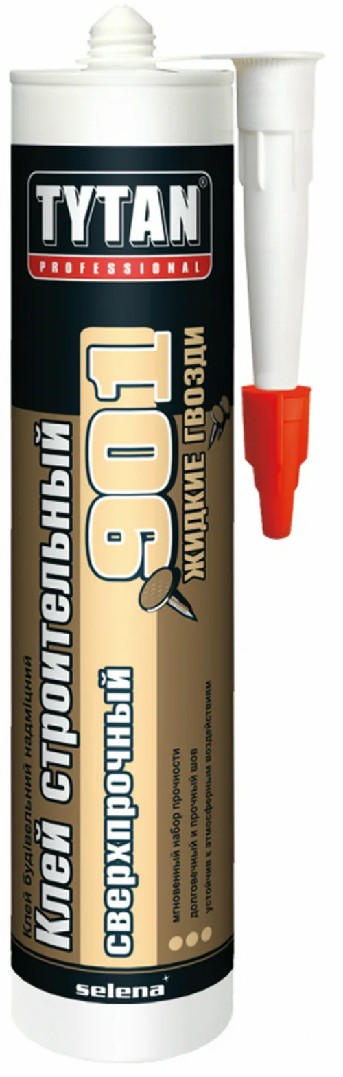 Клей жидкие гвозди TYTAN PROFESSIONAL №901, сверхпрочный бежевый, 390г