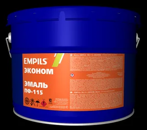Эмаль ПФ-115 Empils Эконом, черная, 10кг