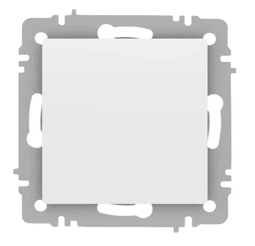 Выключатель ЭРА Intro Accent 6-101-01М, 1 кл, механизм, белый матовый