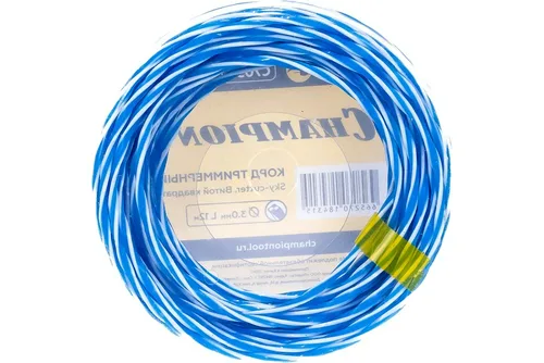 Леска триммерная CHAMPION  Sky-cutter 3.0мм х 12м (витой квадрат)