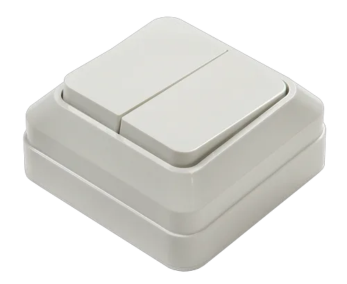 Выключатель BOLLETO 2 кл. накладной белый 7023 IN HOME