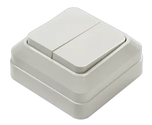 Выключатель BOLLETO 2 кл. накладной белый 7023 IN HOME