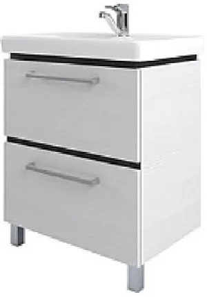 Тумба АКВАТОН Ронда 55 мини Дуб Сомерсет + Раковина Тигода 55 мини