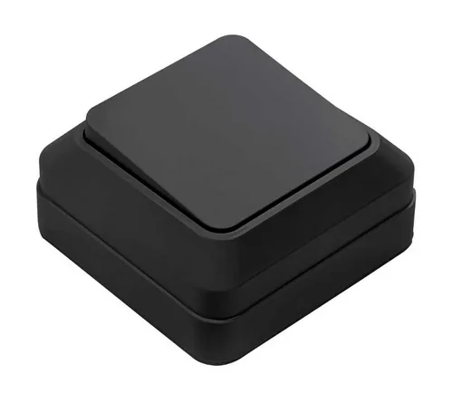 Выключатель BOLLETO 1 кл. накладной  черный 7021B IN HOME
