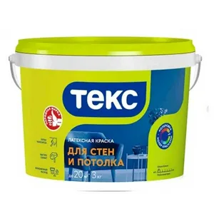 Краска ВД ТЕКС Универсал, для стен и потолка, 3,0кг