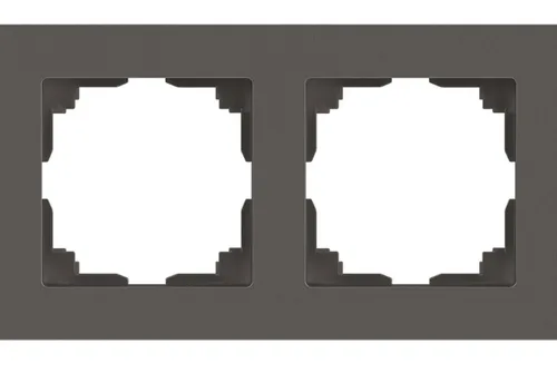 Рамка ЭРА Intro Accent 6-502-09, 2-постовая, титан