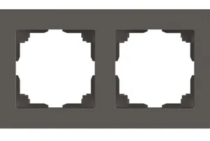 Рамка ЭРА Intro Accent 6-502-09, 2-постовая, титан