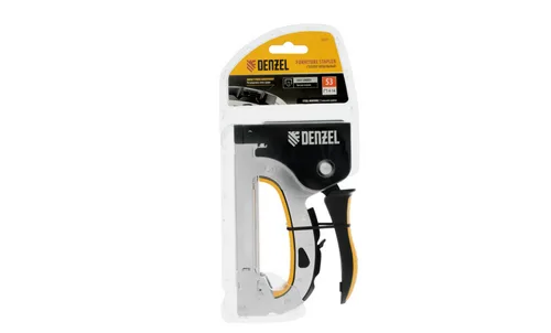 Степлер Denzel мебельный, стальной корпус, быстрая загрузка, регул. силы удара, тип 53, 4-14 мм