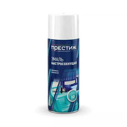 Эмаль аэрозольная Престиж акриловая белая быстросохнущая 425мл