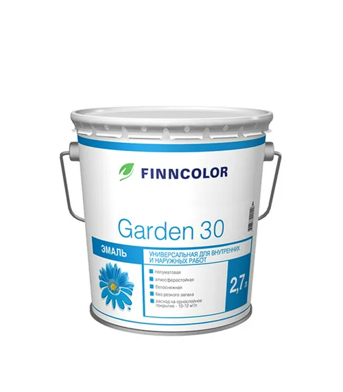 Эмаль алкид FINNCOLOR GARDEN-90 С 2,7л глянец