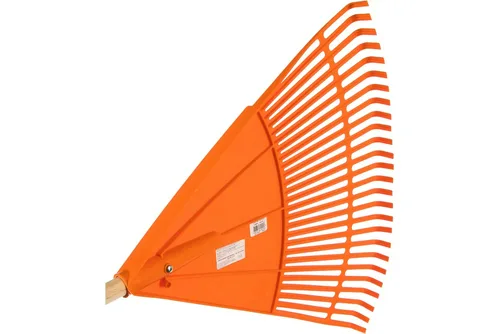 Грабли веерные AMIGO с черенком, полипропилен, 26 зубьев