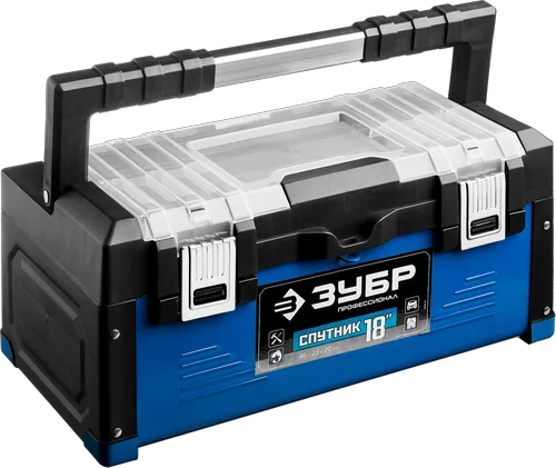 Ящик для инструмента металлический ЗУБР Профессионал "СПУТНИК-18"