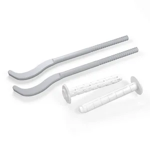 Комплект плоских кронштейнов Royal Thermo с дюбелями 7,2х170мм, серебристые (2 шт)