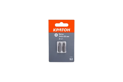 Бит Кратон РН2 х 25 мм, сталь S2, 2шт