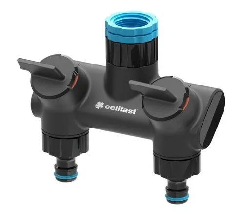 Распределитель Cellfast  ERGO 2-х канальный с внутренней резьбой 1/2"-1"