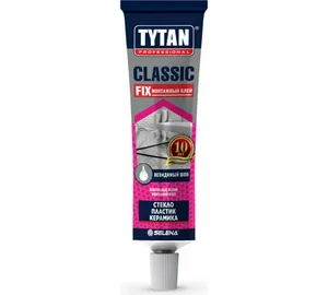 Клей жидкие гвозди TYTAN Professional Classic Fix каучуковый, прозрачный,в шоу боксе 100мл