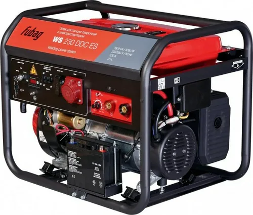 Генератор бензиновый сварочный FUBAG WS 230 DDC ES , 220В/380В, 5 кВт/6кВА, бензин