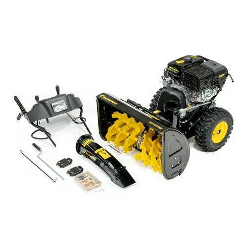 Машина снегоуборочная бензиновая CHAMPION ST1376E 13 л.с., эл.старт, обогрев, фара.