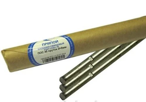 Припой FIT, ПОС 40, пруток 8мм, без канифоли, 200г