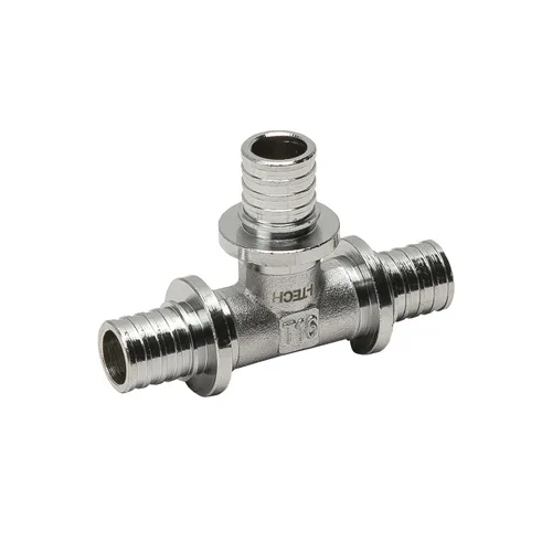 Тройник аксиальный I-TECH 16x16x16, латунь хром