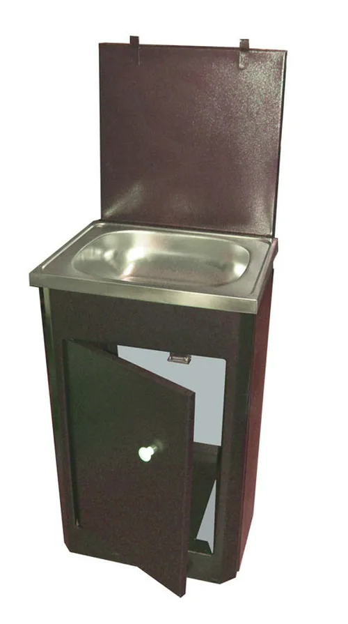 Умывальник ДАЧНЫЙ из оцинк стали АНТИЧНАЯ МЕДЬ с нерж. мойкой Петромаш, без бачка