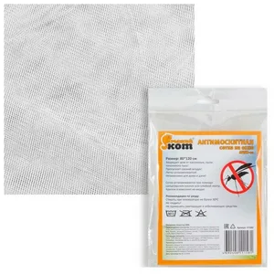 Сетка противомоскитная Рыжий Кот MWN-01 на окно, 80х120см.