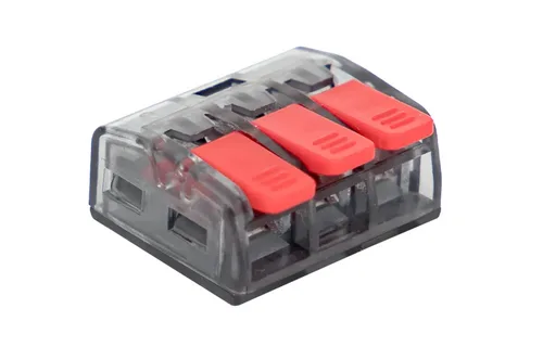 Клемма СМК 221-413, с рычагом, 3 отверстия, 0,2-4,0 мм2. EKF