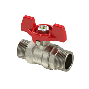 Кран шаровой RTP (НР-НР) 1", ручка бабочка, PN25