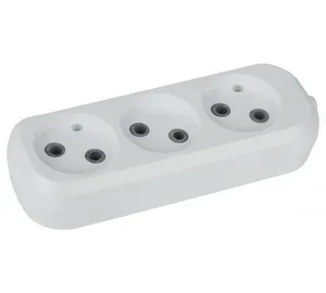 Колодка ЭРА KX-3, тройная, без заземл., белая