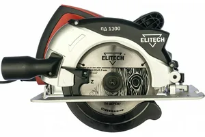 Пила дисковая ELITECH ПД 1300 1300Вт,4500об\м,диск-ф160х20мм,рез-53мм,4кг,кор,упор