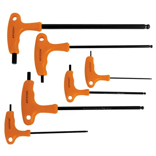 Набор ключей шестигранных с шаром Кратон Т-образных 6 шт