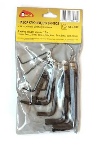 Набор ключей РемоКолор, шестигранных, 1,5-10мм, 10шт