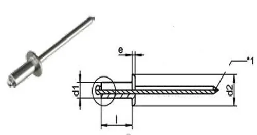 Заклепка Партнер, тяговая, 3,2х6мм, нерж, 20шт
