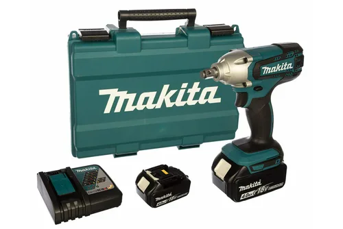 Гайковерт аккум MAKITA DTW190RME 18В,2х4АчLi-ion,0-3000у\м,190Нм,квадр1\2",1.4кг,чем,подсв,М8-М16