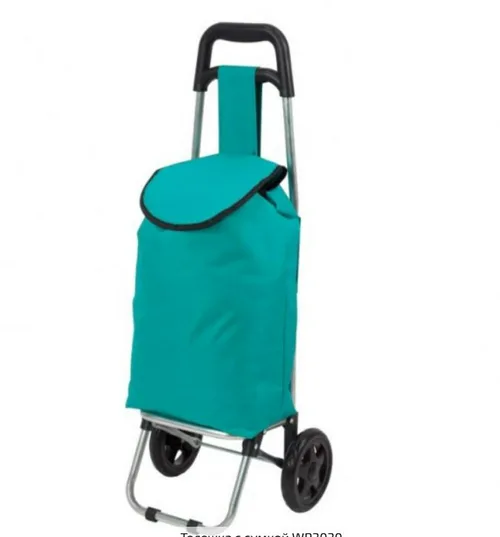 Тележка с сумкой РЫЖИЙ КОТ WR3030 "Бирюза", грузопод.- 15кг