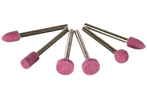 Шарошки абразивные по металлу FIT, алюм-оксидные, мини, 6шт