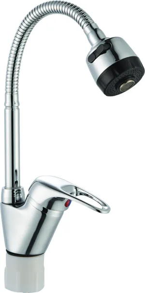 Смеситель для кухни I-TECH, SOLAR 42, однорычажный, гибкий излив, гайка