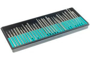 Шарошки, усиленная сталь с алмазным напылением, штифт диам. 3 мм, 30 шт. FIT  IT для граверов