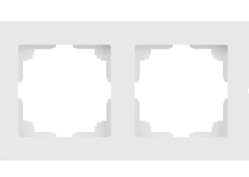 Рамка ЭРА Intro Accent 6-502-01М, 2-постовая, белый матовый