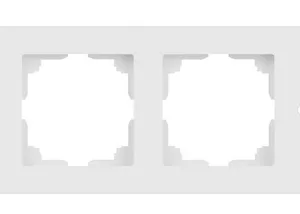 Рамка ЭРА Intro Accent 6-502-01М, 2-постовая, белый матовый