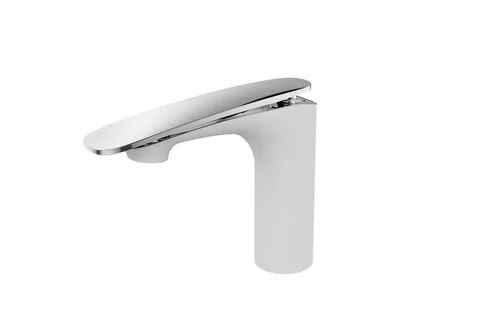 Смеситель для умывальника I-TECH, VEGA 10, однорычажный, белый/хром, шпилька