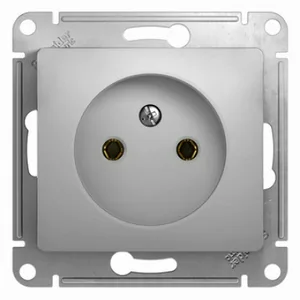 Розетка GLOSSA б/з,16А, механизм, АЛЮМИНИЙ