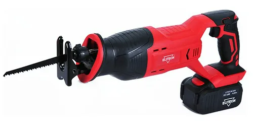 Пила сабельная аккумуляторная ELITECH ПСА 18СЛ 18В,1х4.0Ач,Li-ion,0-2700об\м,ход-25.4мм,рез-40мм