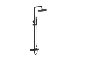 Гарнитур душевой I-TECH, SIRIUS, 1500 мм с верхней лейкой 200 мм, термостатический, черный